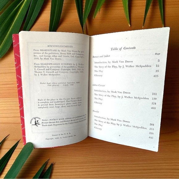 Vintage 1948 Shakespeare’s Four Great Tragedies Pocket Book Edition - Picture 7 of 10